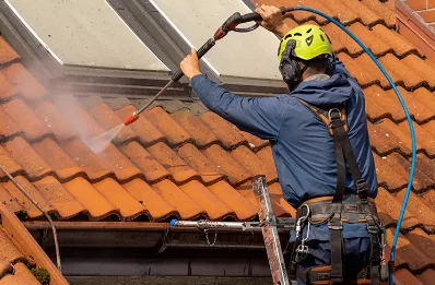Démoussage et hydrofuge de toiture à Cramaille